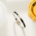 Black and Silver Hermes Like Bracelet