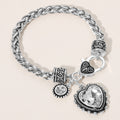Heart Stone Charm Bracelet, Clear