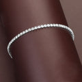 Rhinestone Evening Tennis Chain Bracelet (6074)